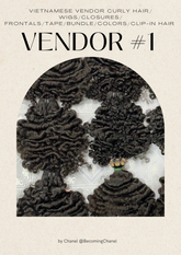 Vietnamese Vendors List #1- CURLY HAIR/Tape Extensions/Itips/Ktips/Bundles/Seamless Clip Ins