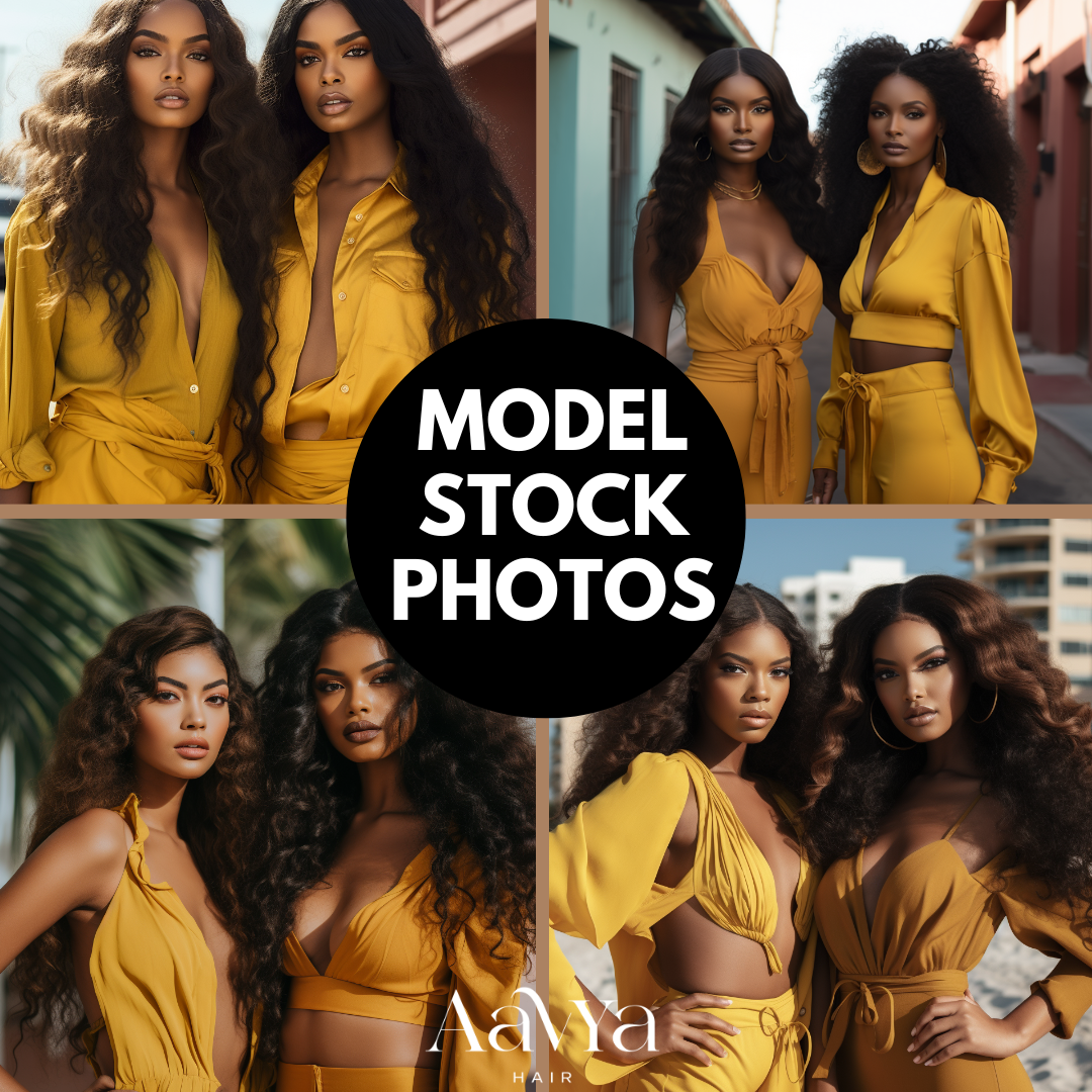Model Stock Photos (Luxury Gold Duo)