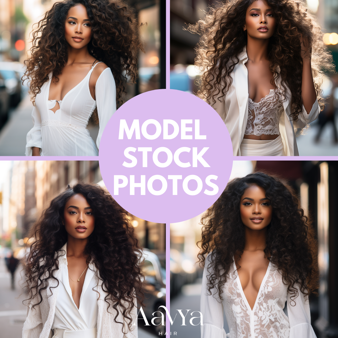 Model Stock Photos (Luxe White Curly)